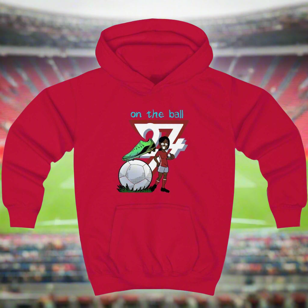 Unique Design Kids Hoodie On the pitch red