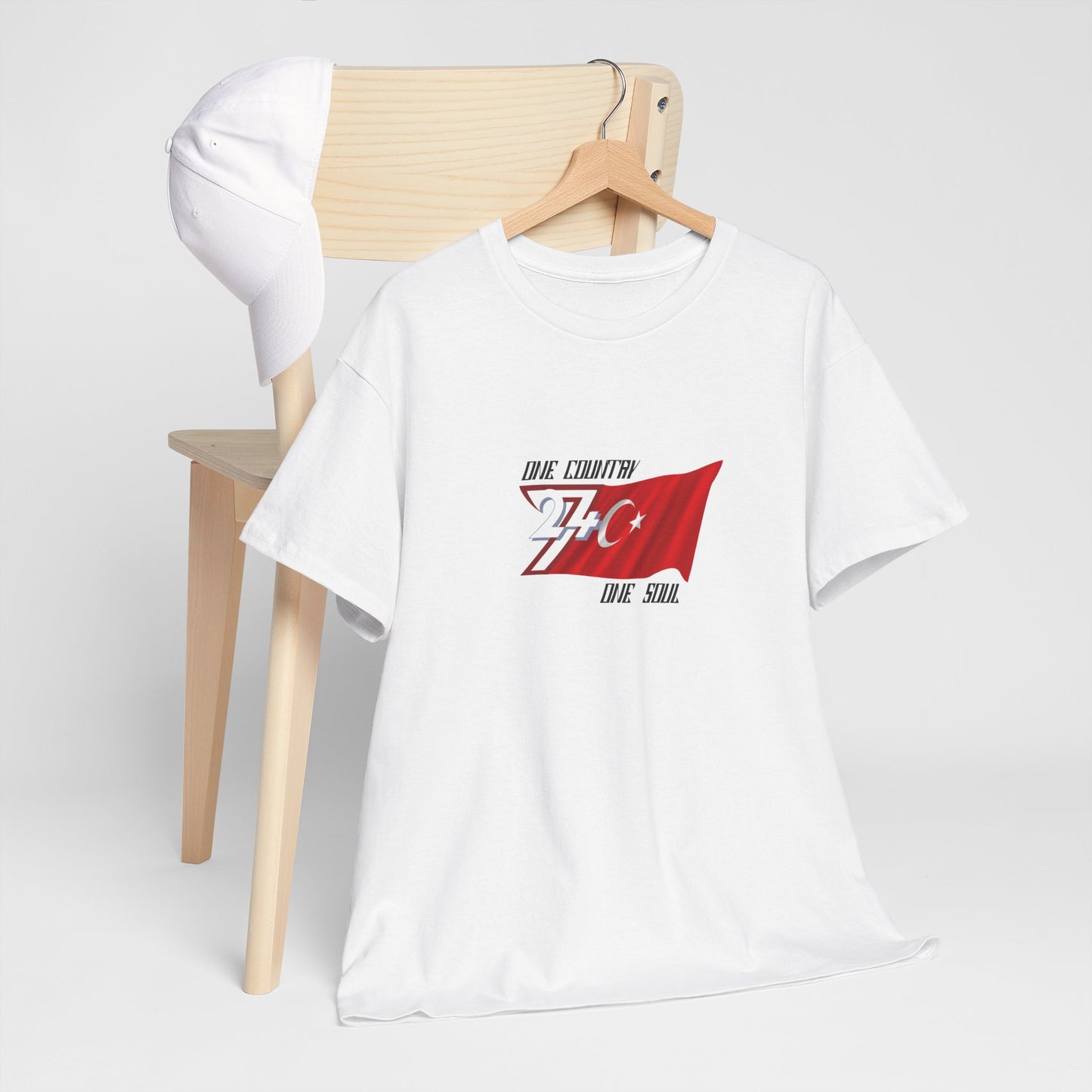 Unique Design 24/7 Turkey Flag Unisex custom T-shirt white