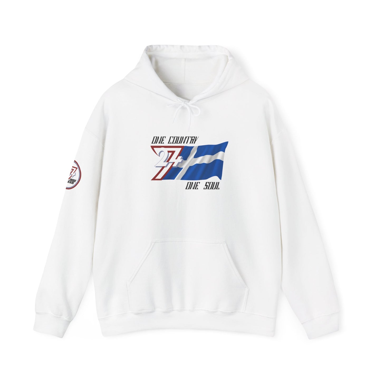 Unique Design 24/7 Finland Flag Printed Unisex custom Hoodie white