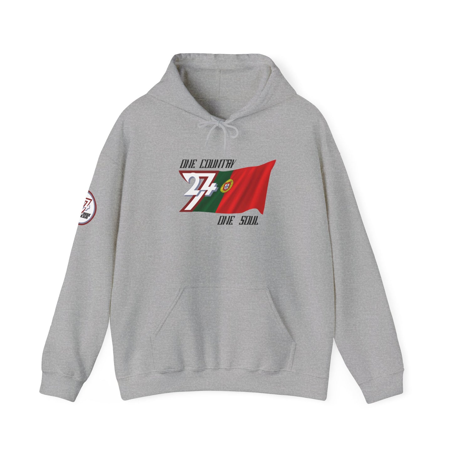 Unique Design 24/7 Portugal Flag custom hoodie sport grey