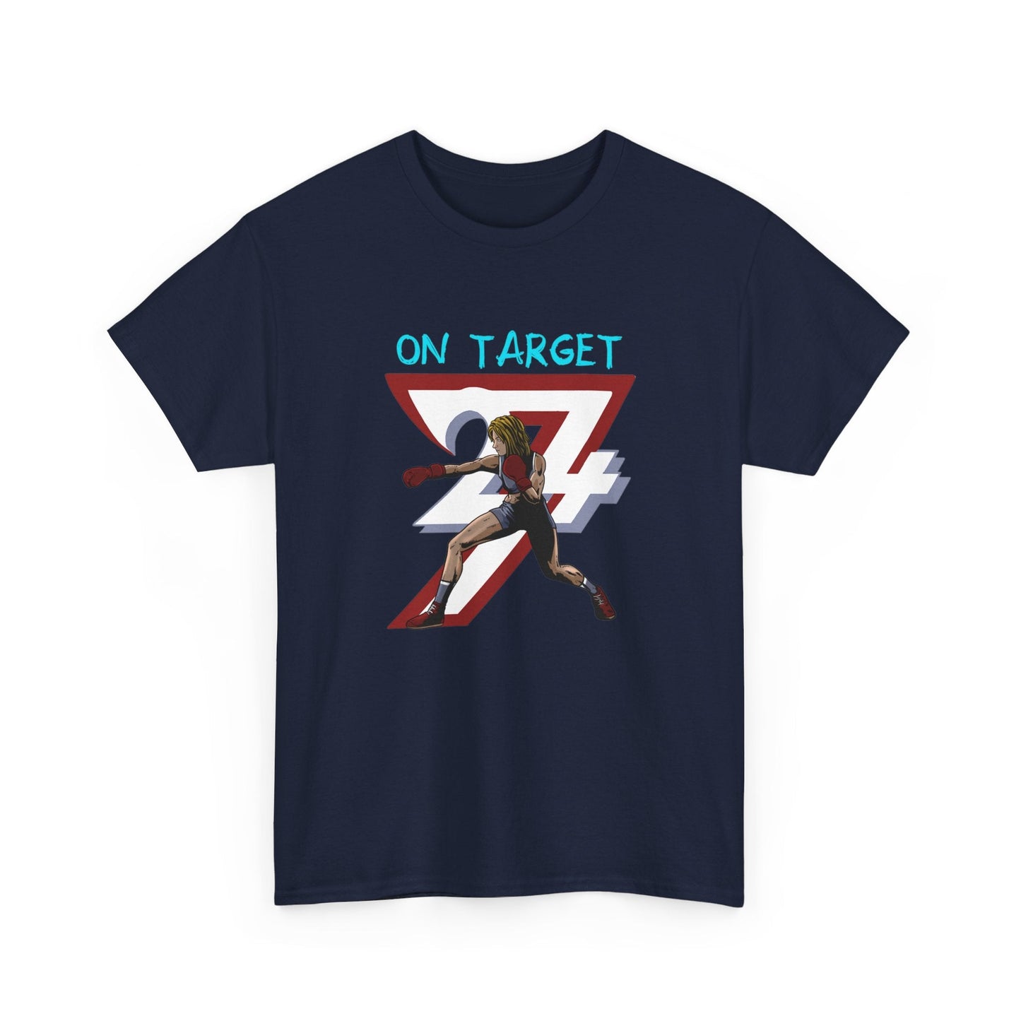 Unique Design Female Boxer Sport T-shirt navy