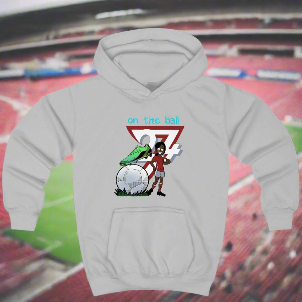 Unique Design Kids Hoodie On the pitch light grey