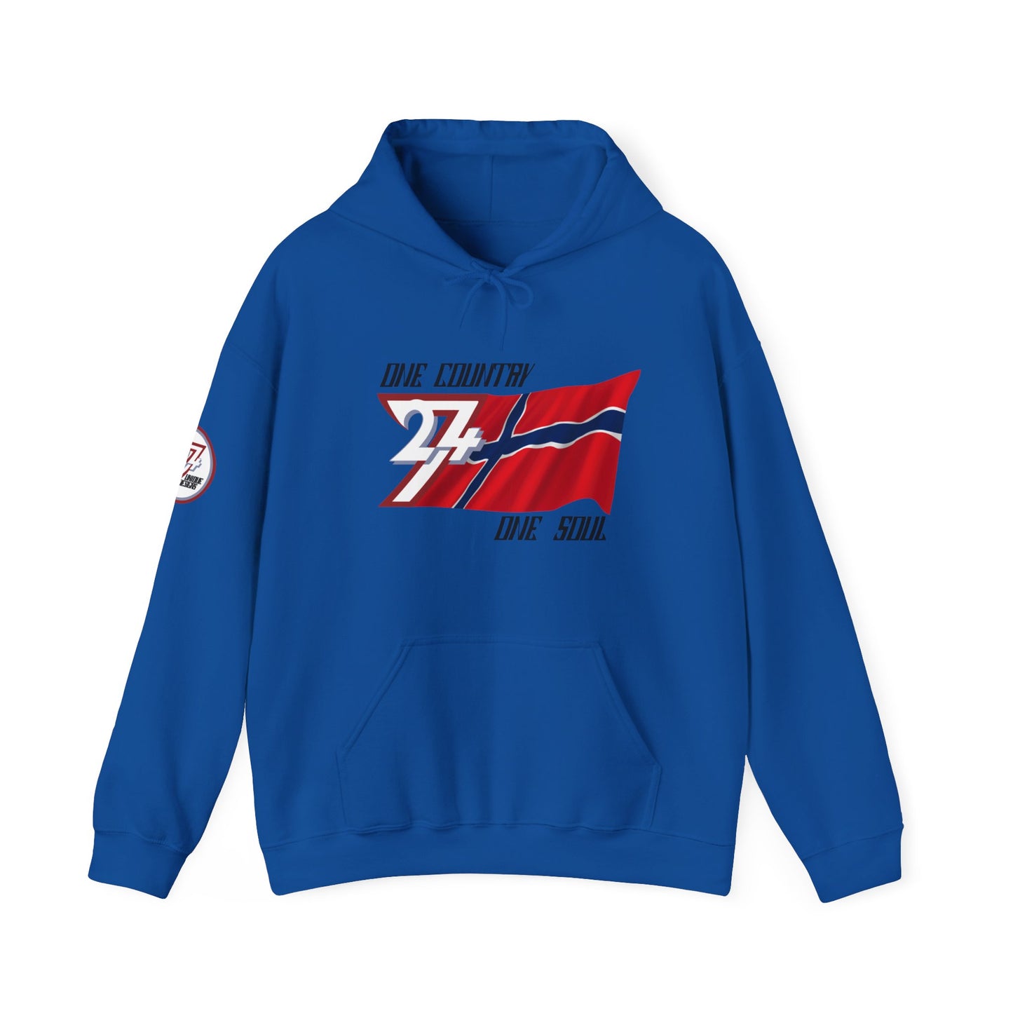 Unique Design 24/7 Norway Flag Printed Unisex custom Hoodie royal