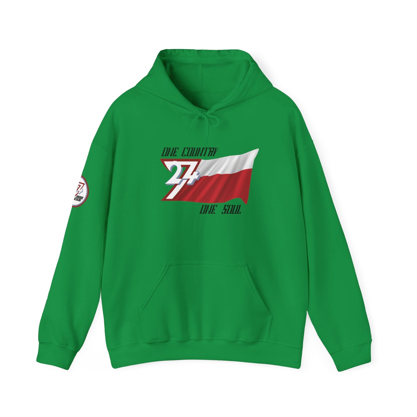 Unique Design 24/7 Poland Flag custom hoodie irish green
