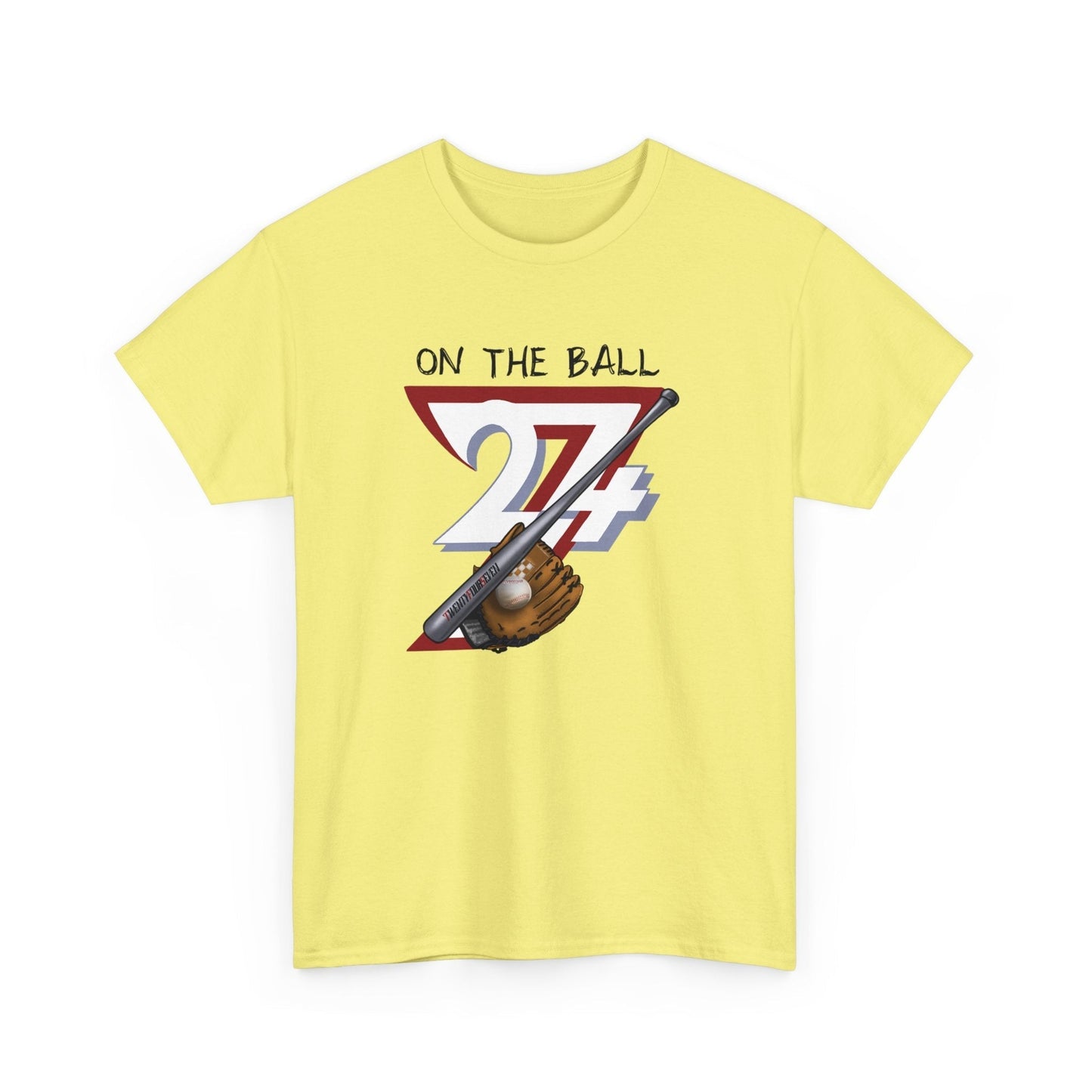 Baseball Sport Printed T-shirt baseball t-shirt by 24/7 Unique Designs corn silk