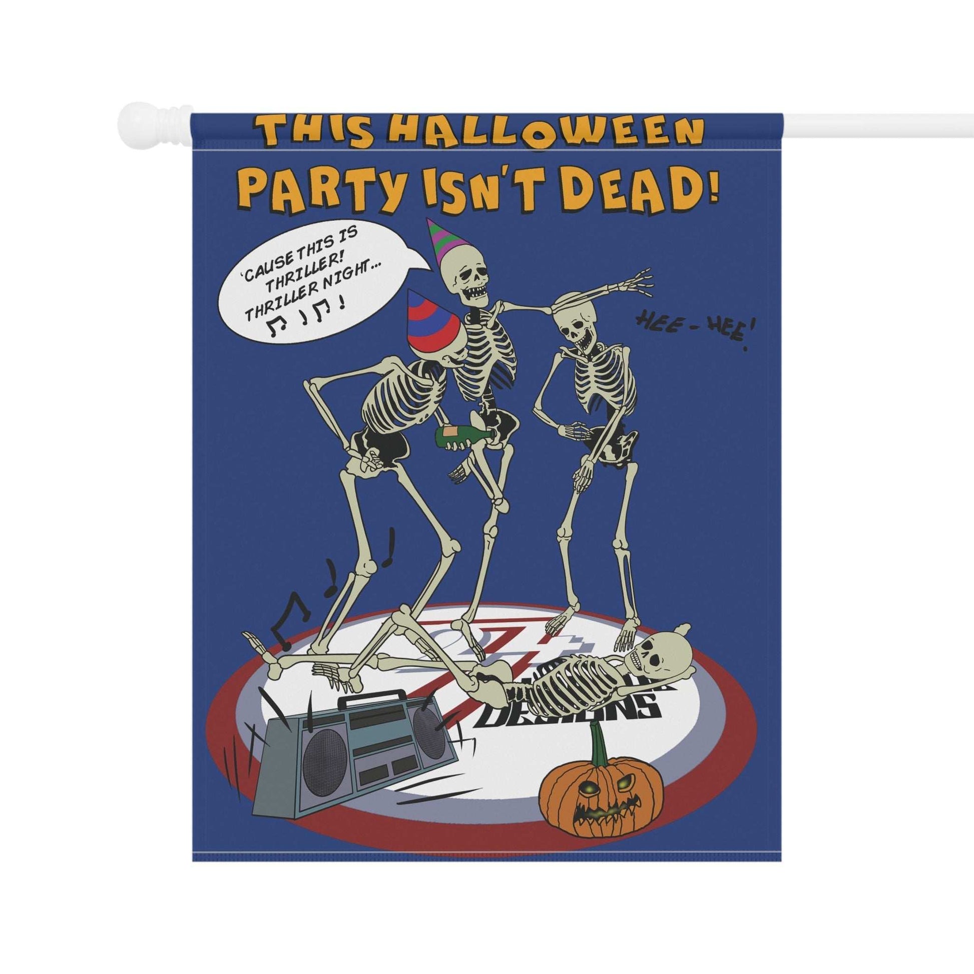 Halloween Skeleton Decor - Skeleton Party Banner back