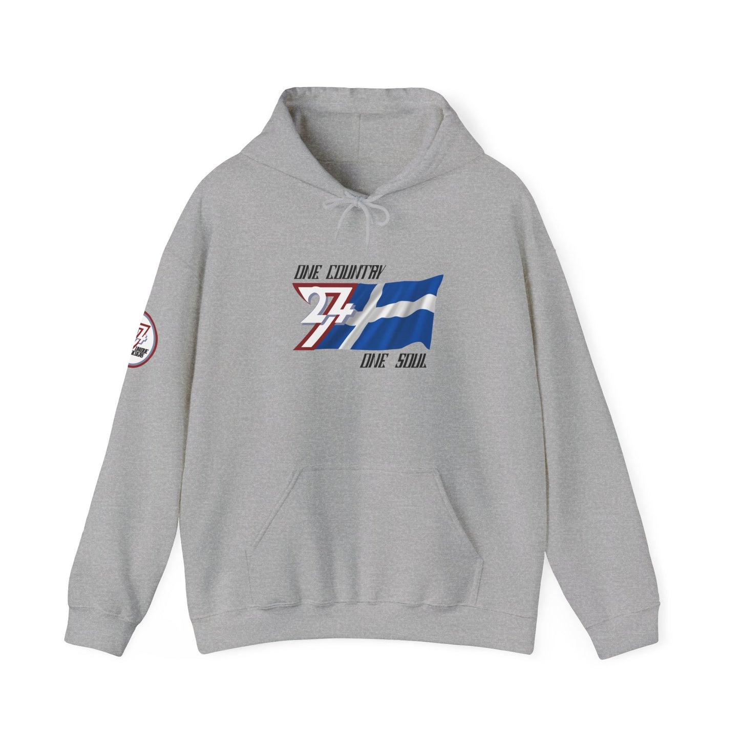 Unique Design 24/7 Finland Flag Printed Unisex custom Hoodie sport grey
