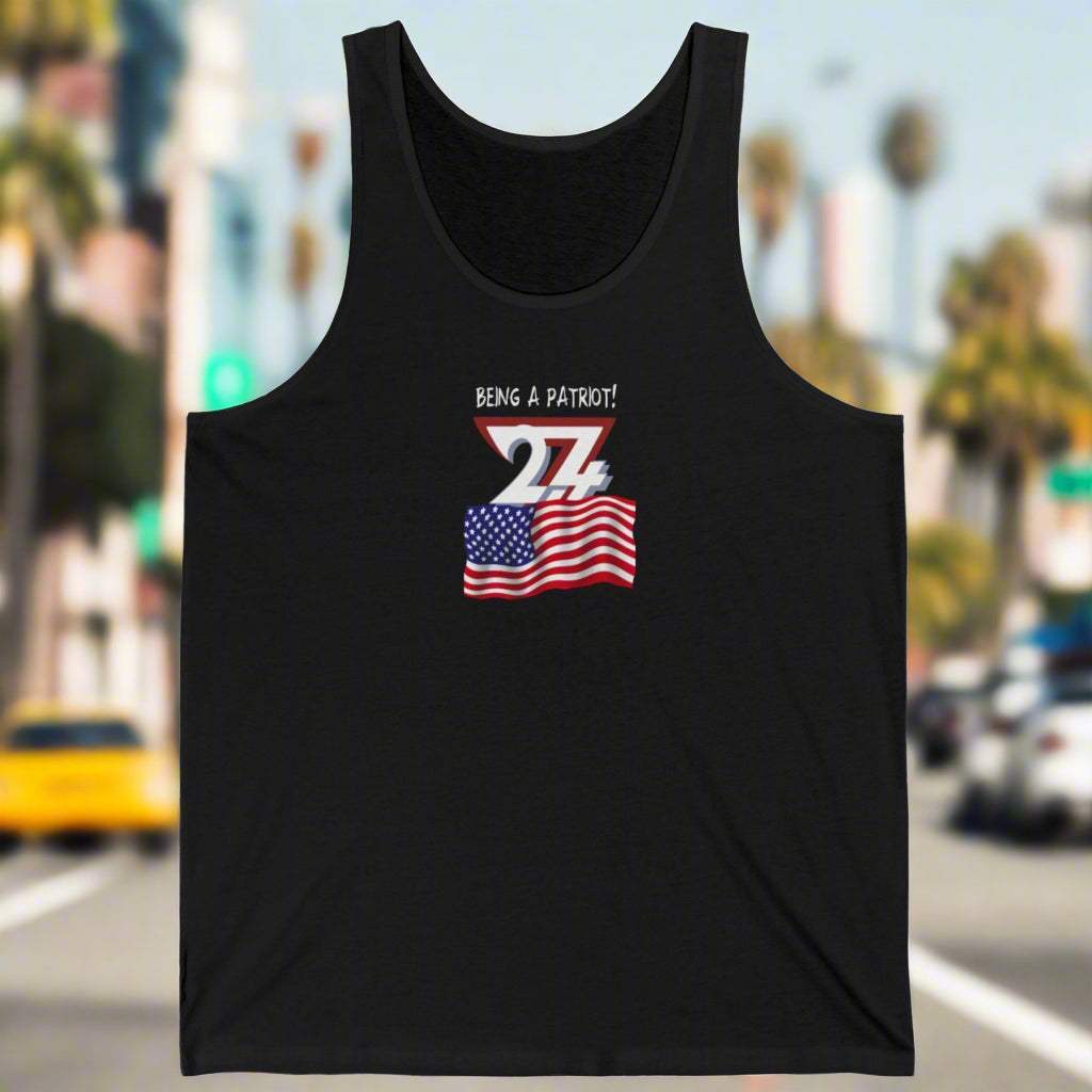 America Flag tank top black