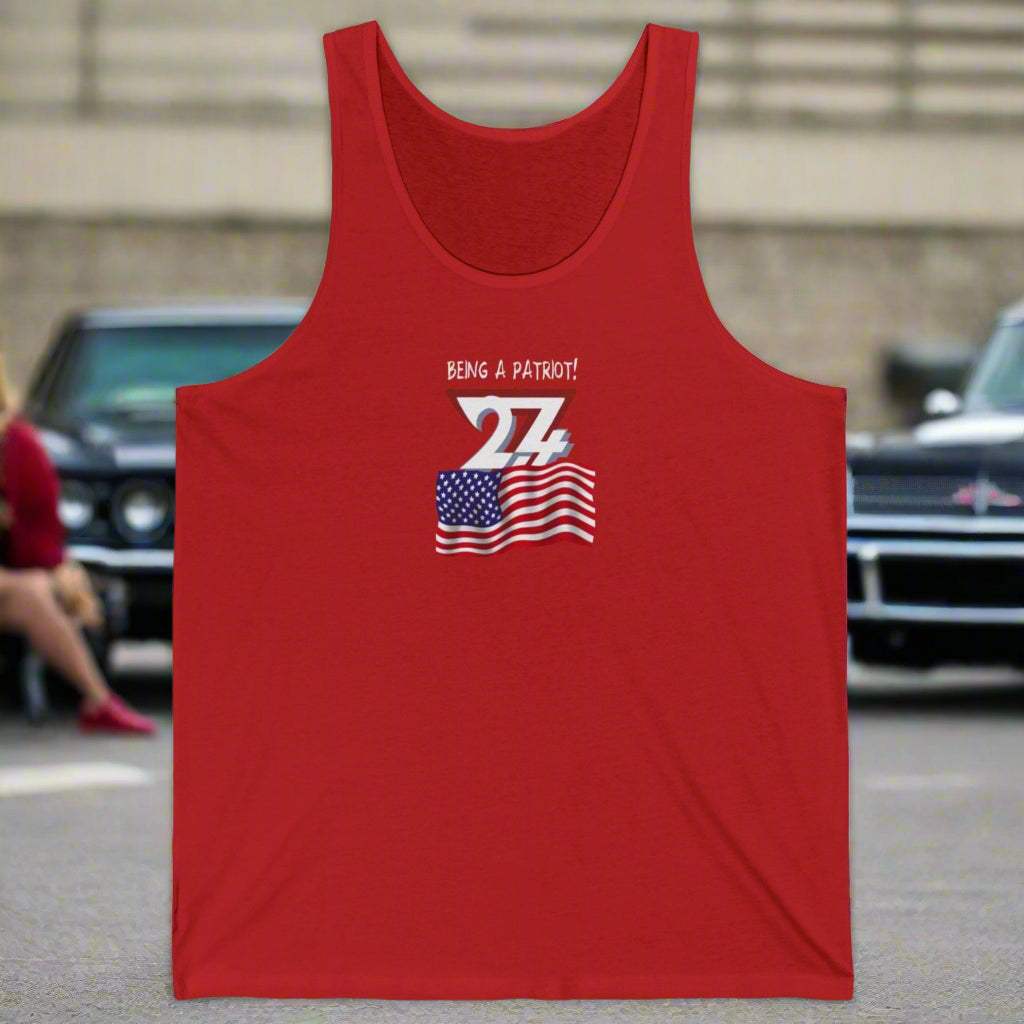 America Flag tank top red