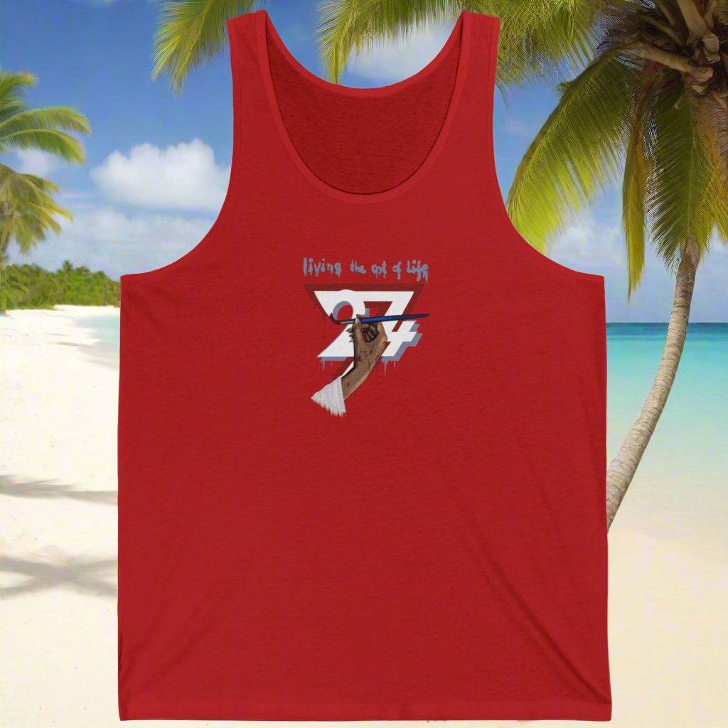 Art of life women Jersey Tank red