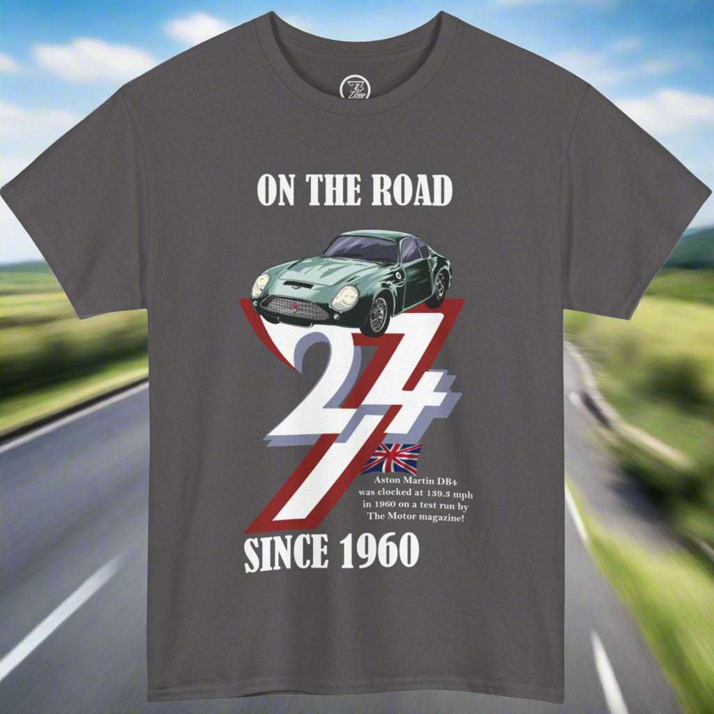 Aston Martin Tee classic 1960 Aston Martin T-shirt 24/7 Unique Designs dark heather