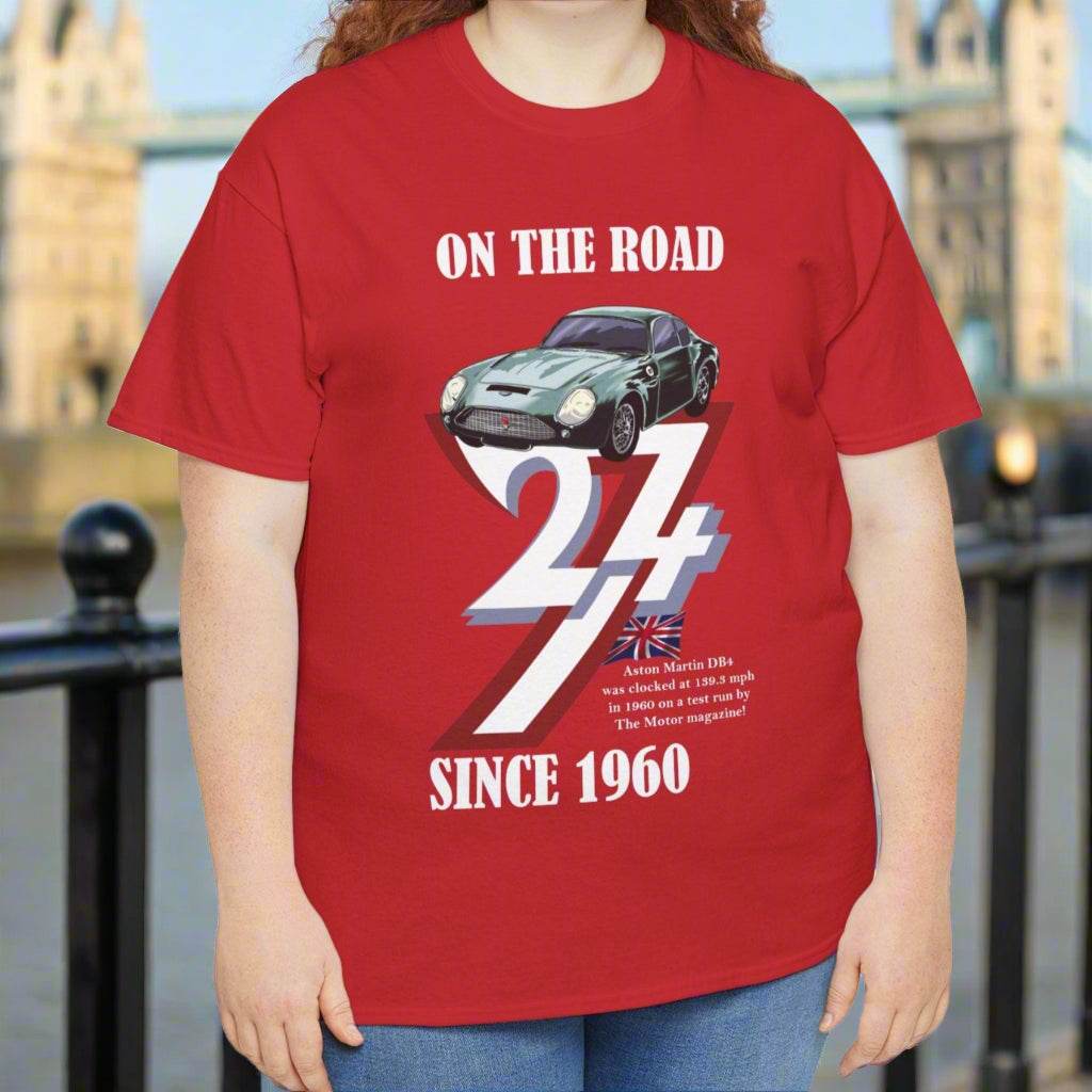 Aston Martin Tee classic 1960 Aston Martin T-shirt 24/7 Unique Designs red