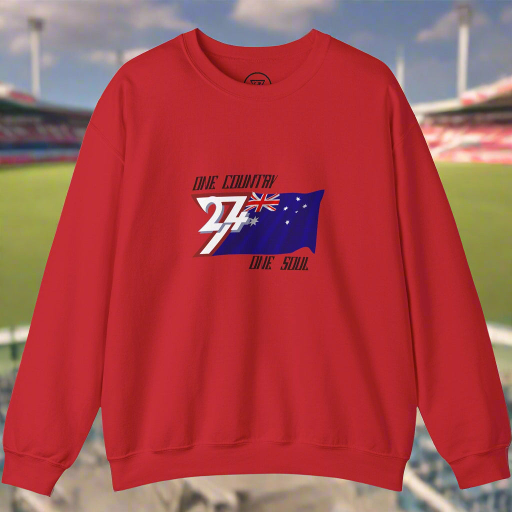 Australia Jumper - Unique Design Australian Flag Themed Sweatshirt red