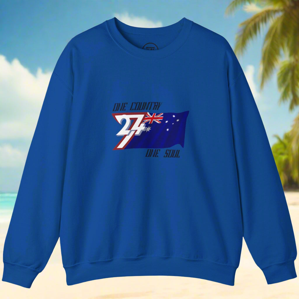 Australia Jumper - Unique Design Australian Flag Themed Sweatshirt royal blue