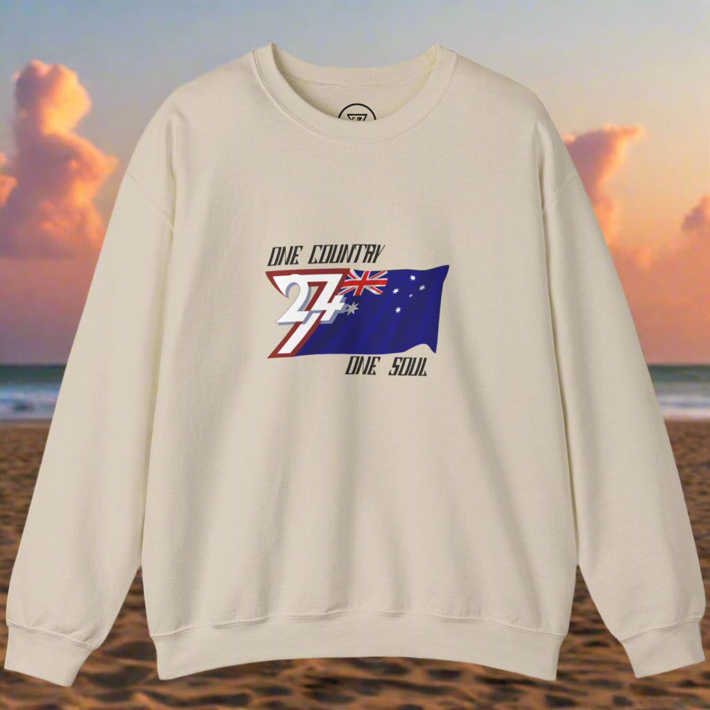 Australia Jumper - Unique Design Australian Flag Themed Sweatshirt sand