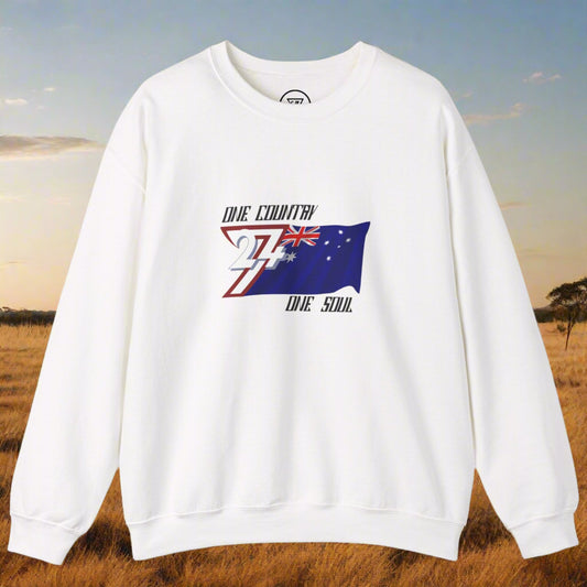 Australia Jumper - Unique Design Australian Flag Themed Sweatshirt white
