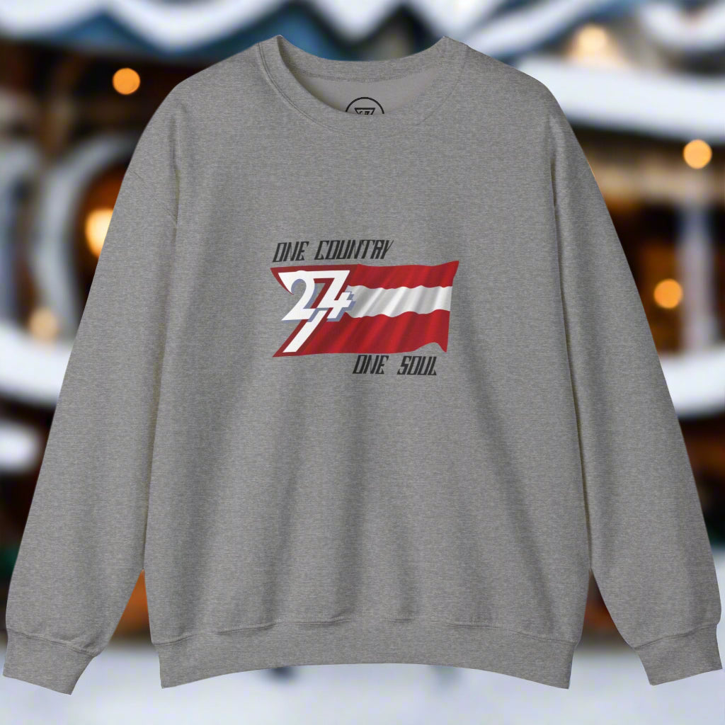 Austria Flag Unisex Sweatshirt graphite heather