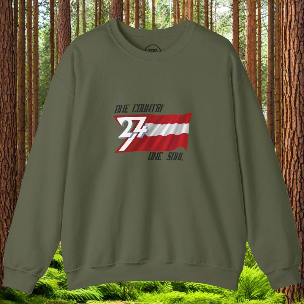 Austria Flag Unisex Sweatshirt military green