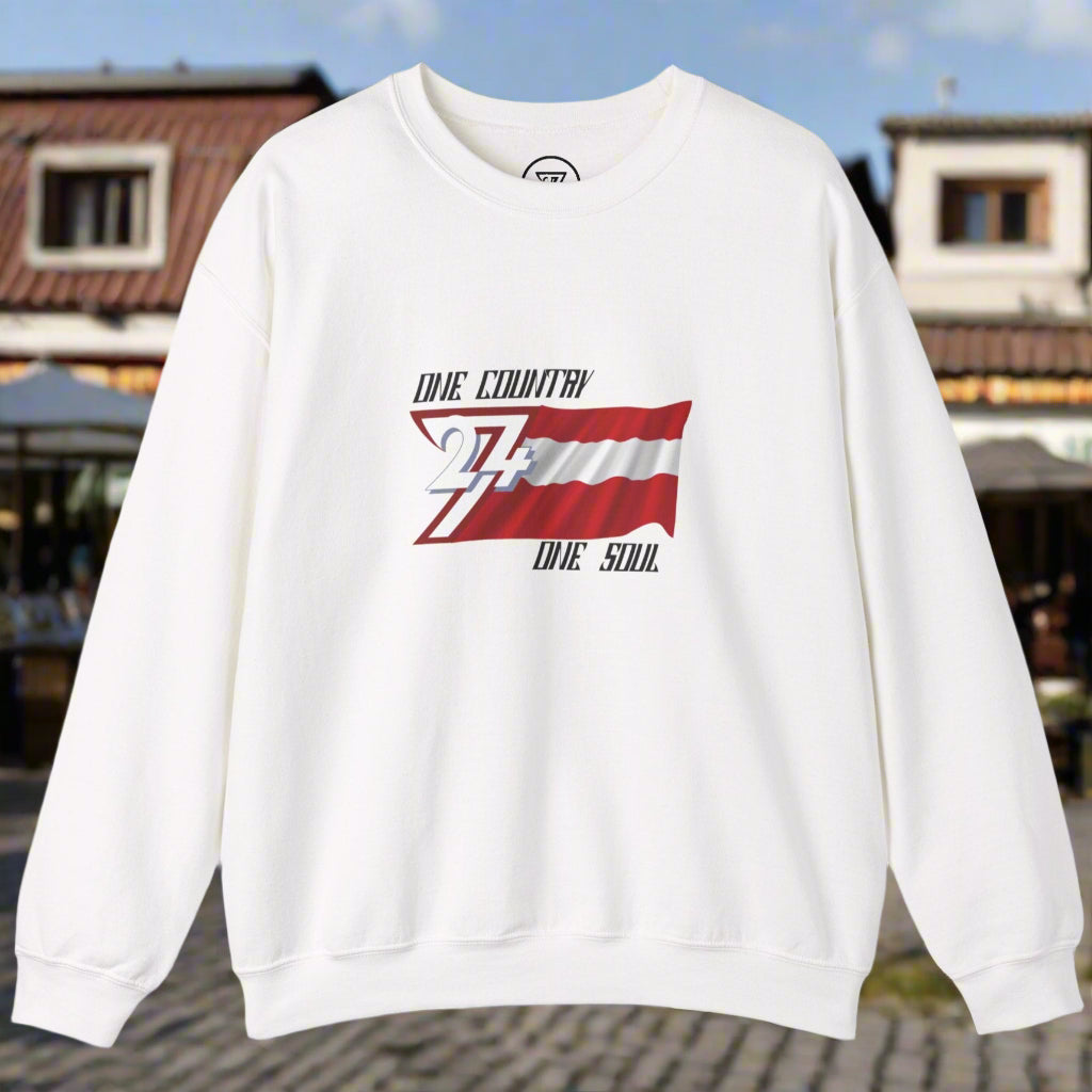Austria Flag Unisex Sweatshirt white