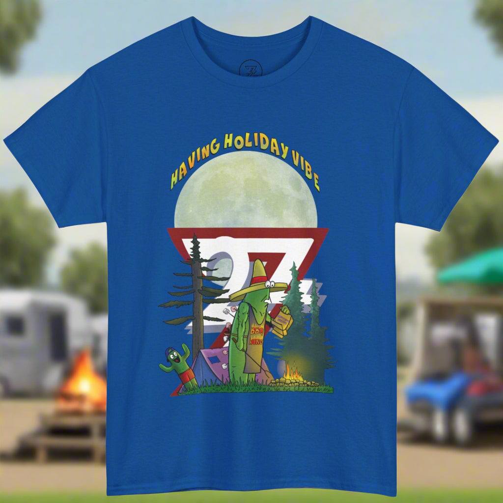 BBQ t-shirt royal blue