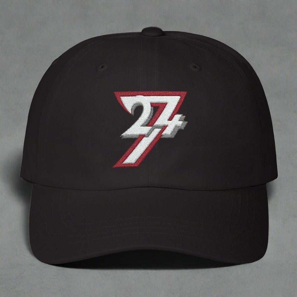 Baseball Hat Classic Dad Cap embroidered cap 24/7 Unique Designs black front