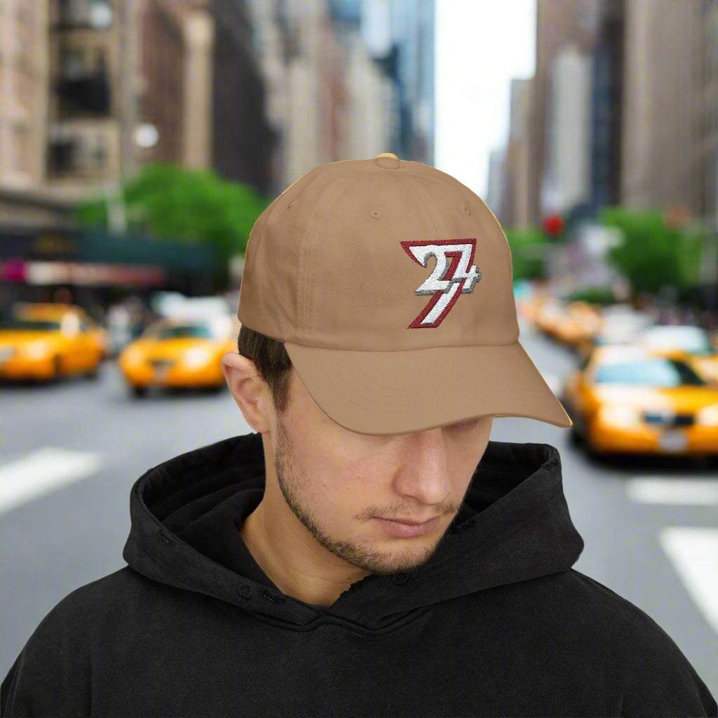 Baseball Hat Classic Dad Cap embroidered cap 24/7 Unique Designs khaki