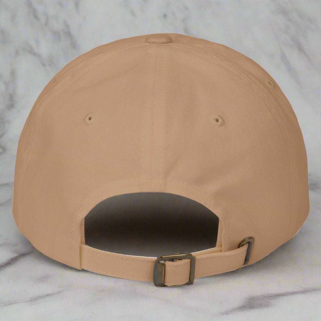 Baseball Hat Classic Dad Cap embroidered cap 24/7 Unique Designs khaki back view