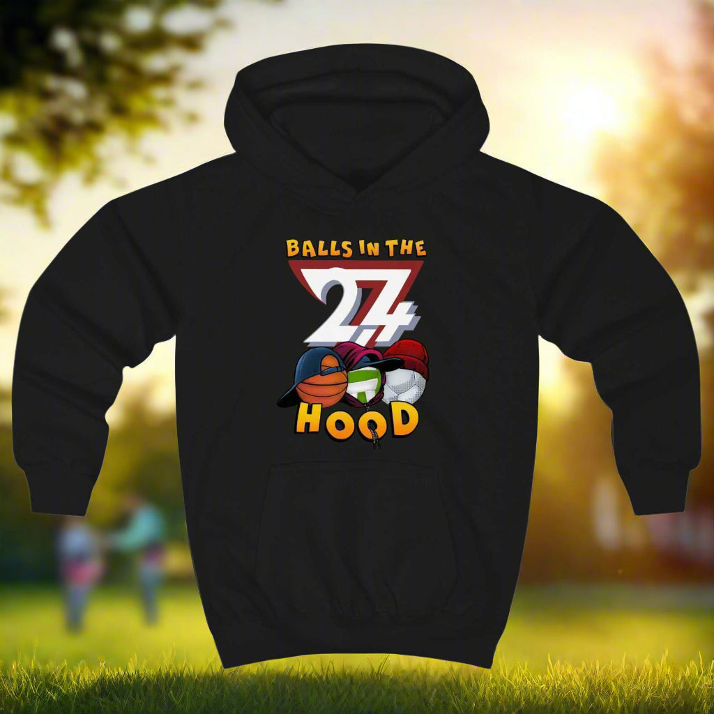 Basketball hoodies Kids Hoodie Balls In The Hood black