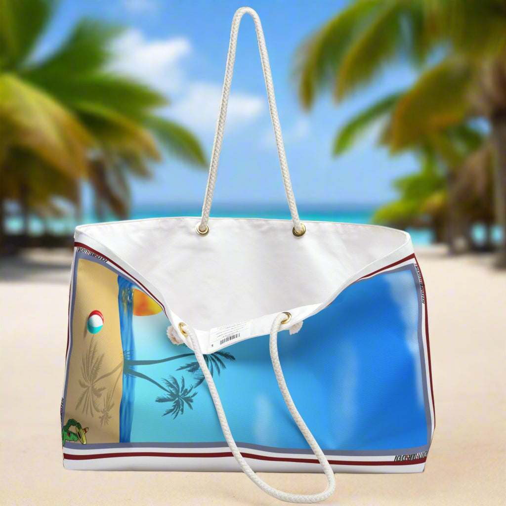 Beach Weekender Bag open