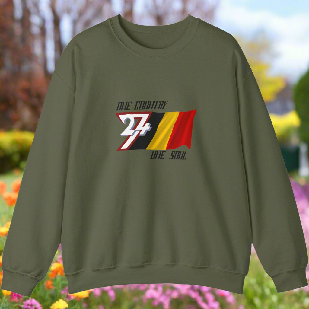 Belgium Sweatshirt front design showcasing national flag