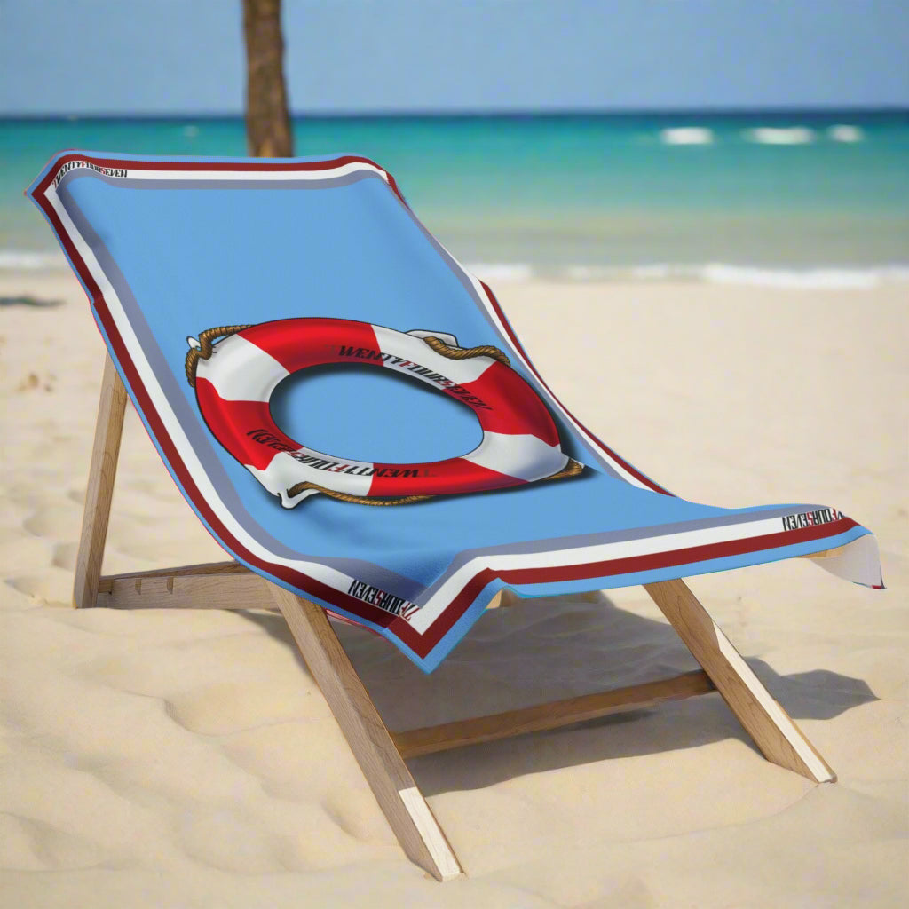 Best beach towel with lifebelt design perfect for summer