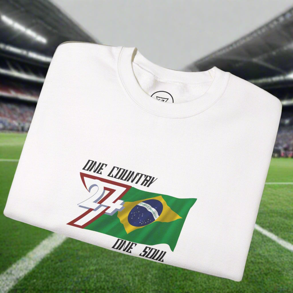 Brazil sweatshirt with unique design flag