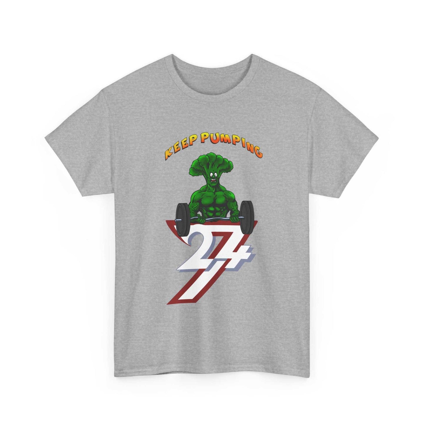 Broccoli T-shirt workout tee sport grey