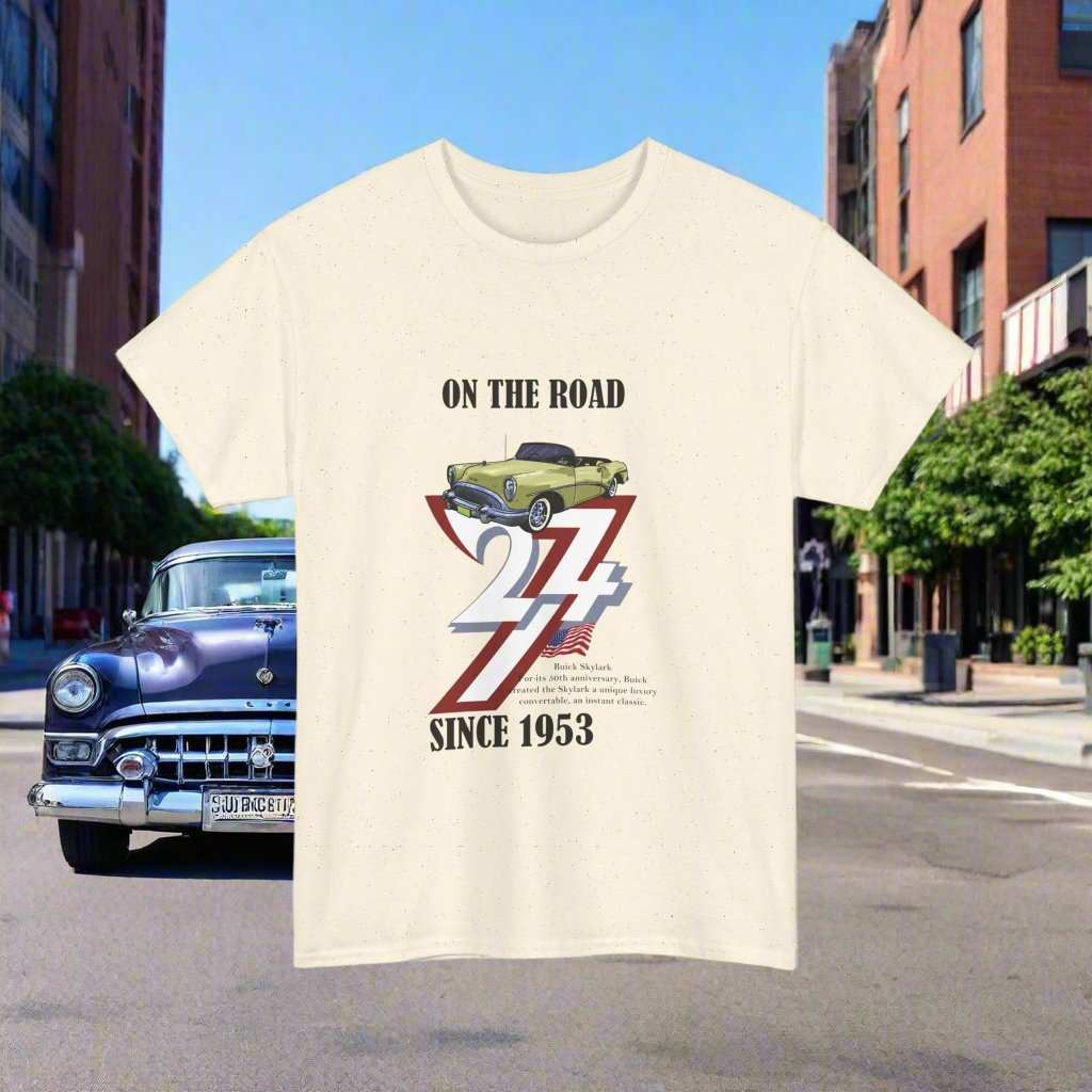 Buick Tee Vintage Car Tee 1953 Buick on t-shirt classic car t-shirt natural