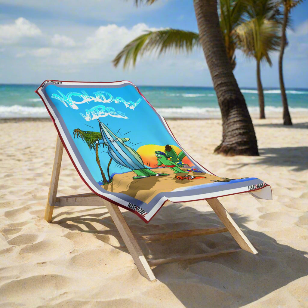 Cactus Beach Towel - Funny Tropical Summer Family Holiday Design
