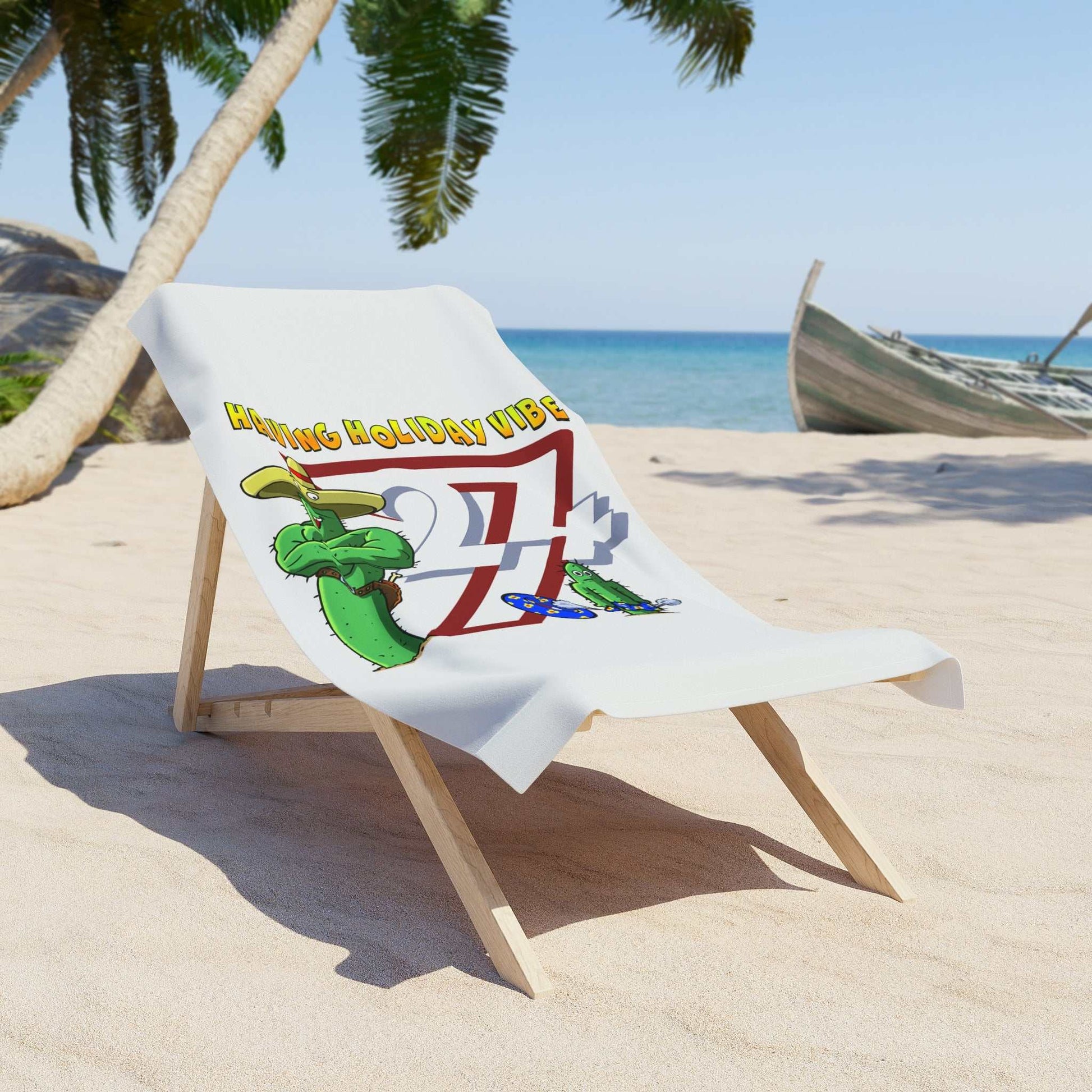 Cactus Beach Towel Tropical Towel by 24/7 Unique Designs