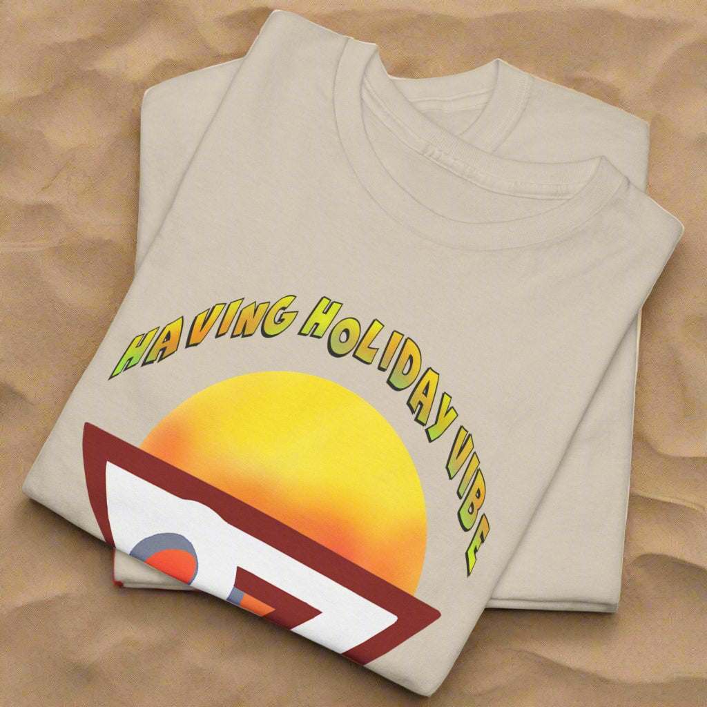 Cactus Riding Banana Boat T-Shirt in Sand Color - Fun Summer Vacation Tee