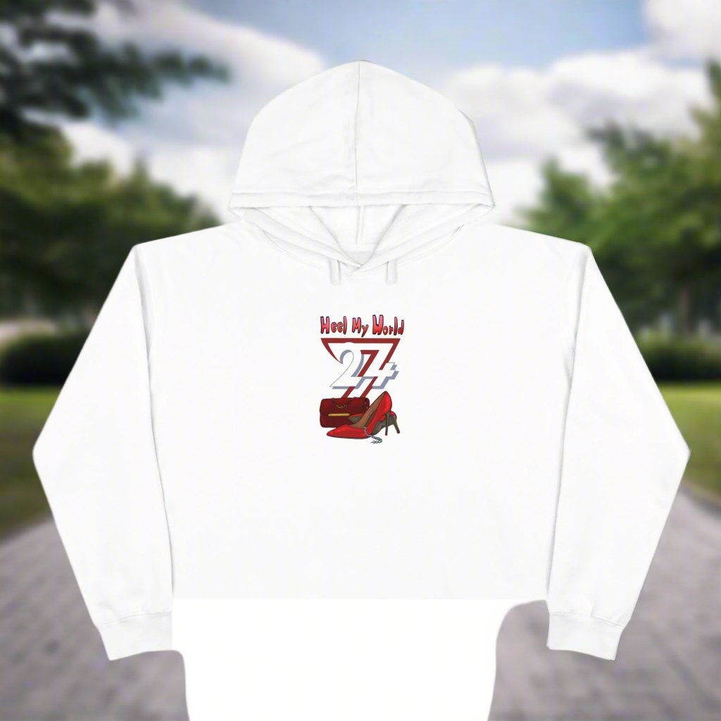 Crop Hoodie_Women_hoodie_Printed_Hoodie_handbag_design_white front