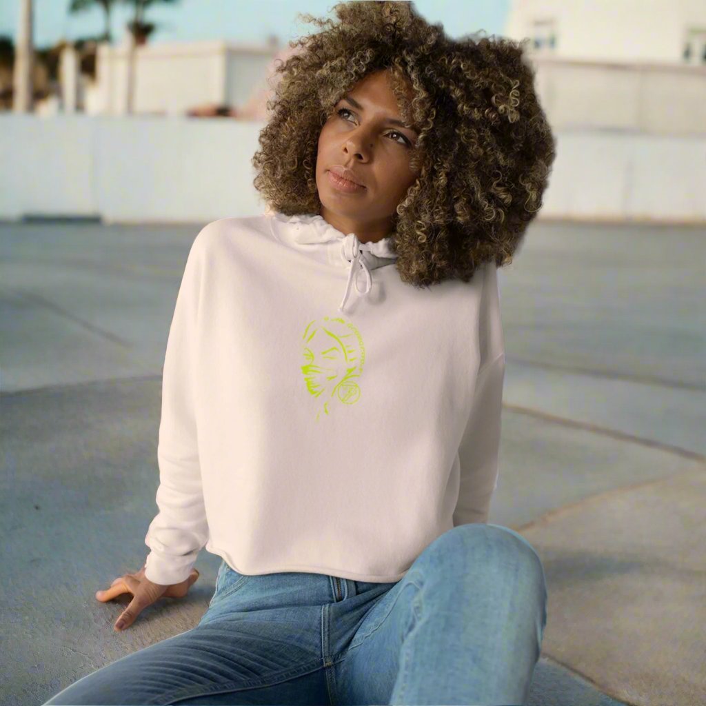 Crop Hoodie for women ladies top women top unique hoodie printed top pale pink front woman