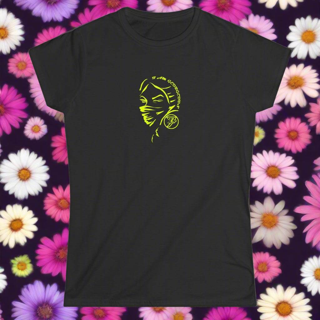 Custom Women T-Shirt Being Beautiful Women's Tee by 24/7 Unique Design black