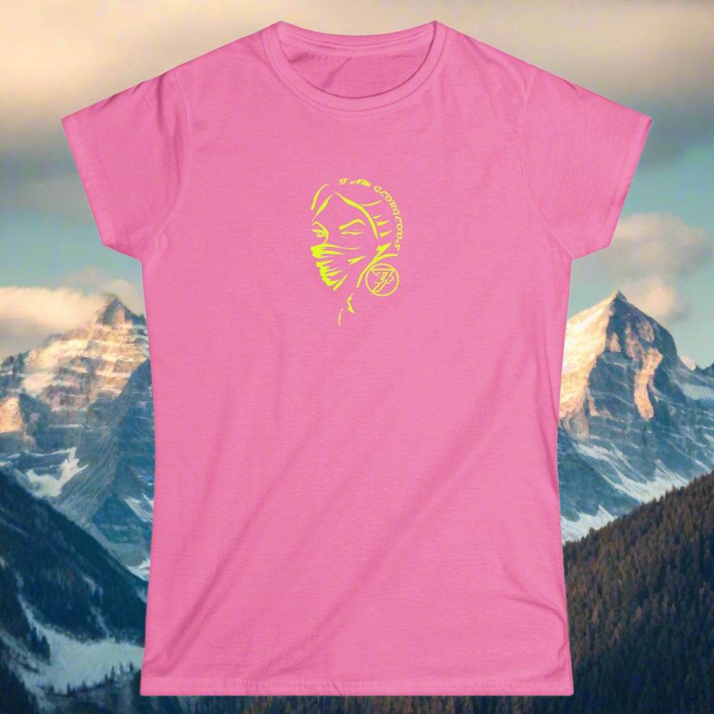 Custom Women T-Shirt Being Beautiful Women's Tee by 24/7 Unique Design pink