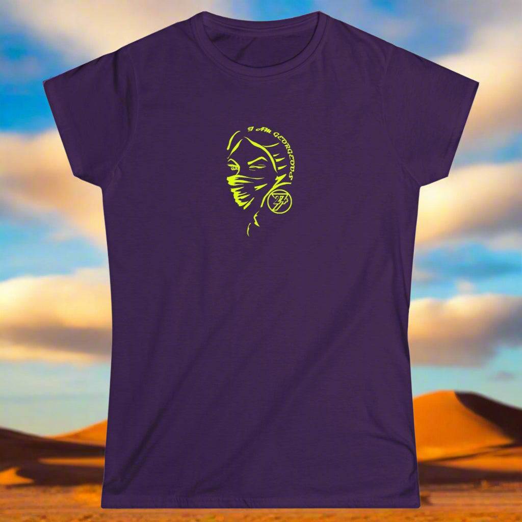 Custom Women T-Shirt Being Beautiful Women's Tee by 24/7 Unique Design purple