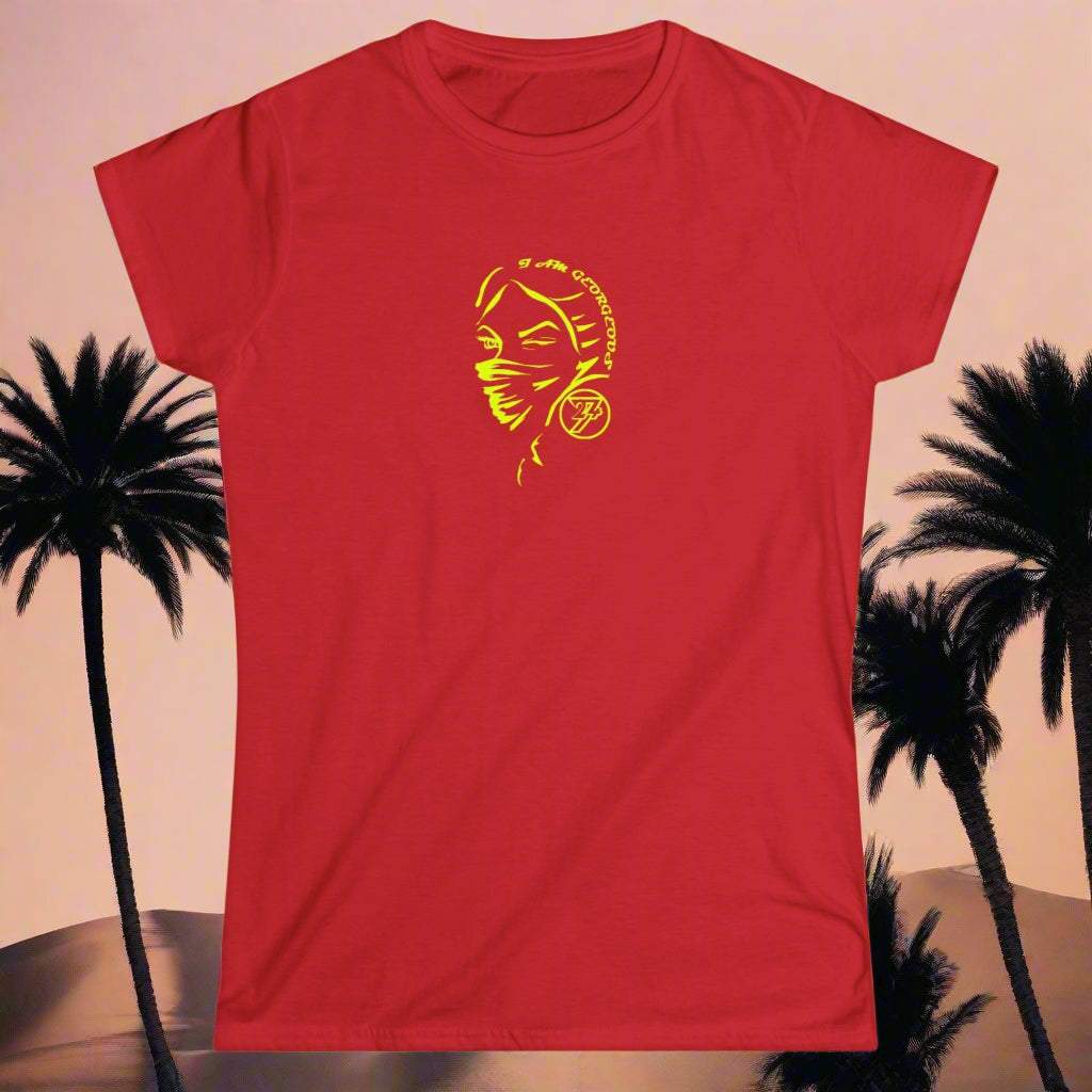 Custom Women T-Shirt Being Beautiful Women's Tee by 24/7 Unique Design red