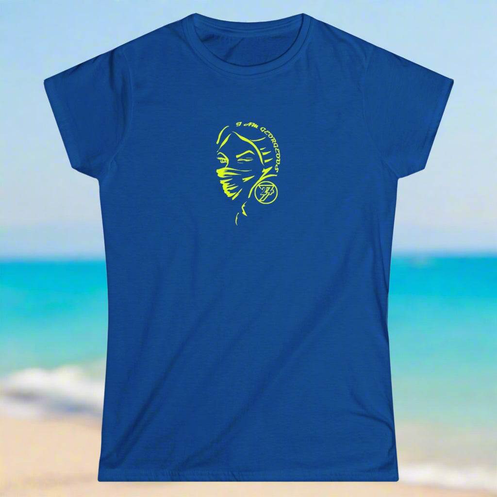 Custom Women T-Shirt Being Beautiful Women's Tee by 24/7 Unique Design royal