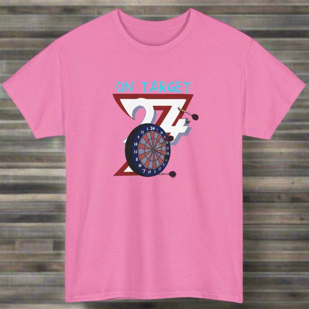 Darts T-shirt bullseye darts tee sport t-shirt  by 24/7 Unique Designs azalea