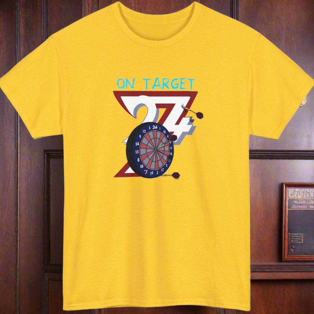Darts T-shirt bullseye darts tee sport t-shirt  by 24/7 Unique Designs daisy