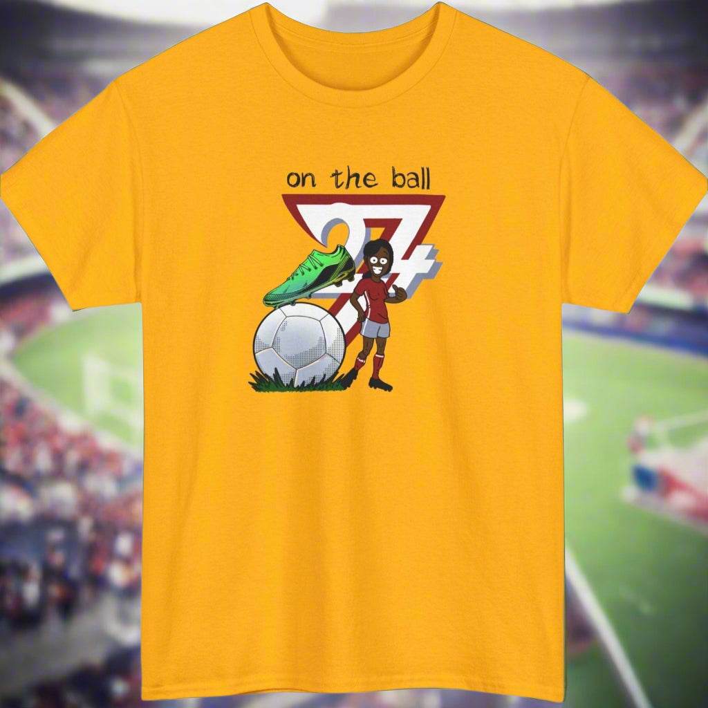 Design Football Sport Printed T-shirt football tee 24/7 Unique Designs gold