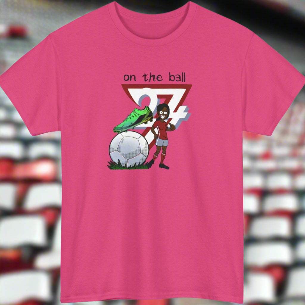 Design Football Sport Printed T-shirt football tee 24/7 Unique Designs heliconia