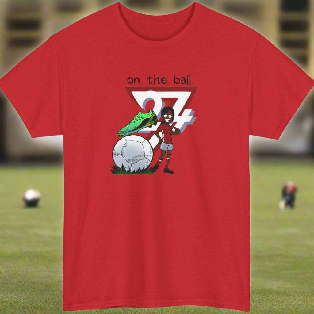 Design Football Sport Printed T-shirt football tee 24/7 Unique Designs red
