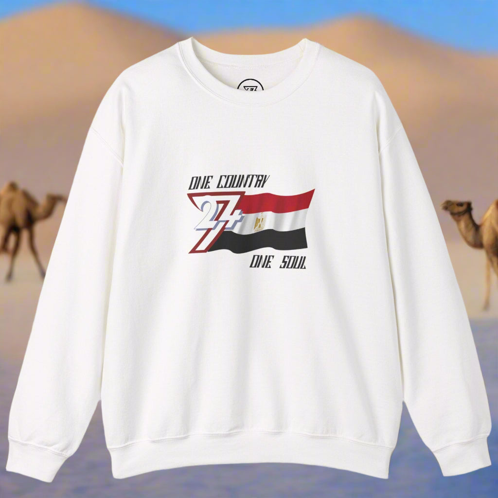 Egypt flag themed sweatshirt by 24/7 Unique Designs